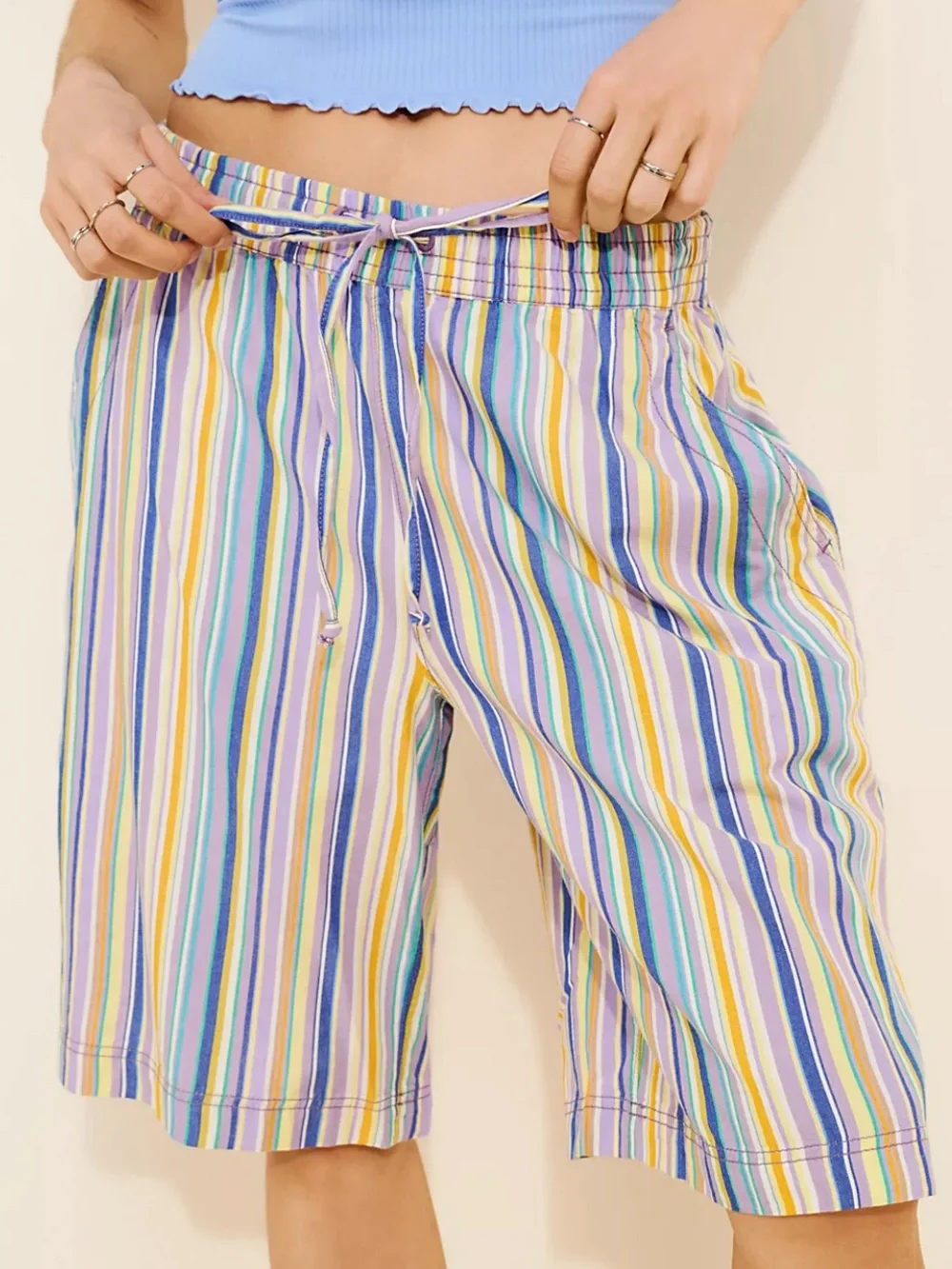 Free People Saylor Poplin Stripe Shorts NWOT SISE S